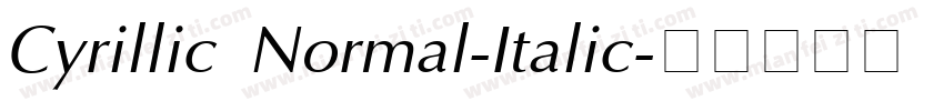 Cyrillic Normal-Italic字体转换